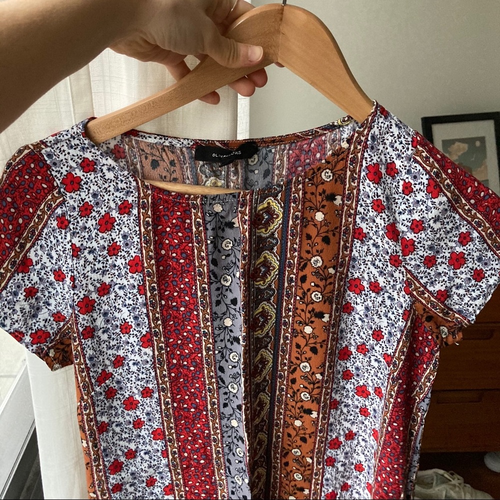 Patchwork floral tunic